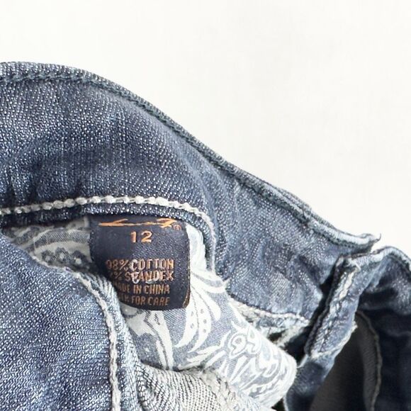 Seven7 Size 12 Jeans Boot Cut Flare‎ Mid Rise Blue Denim Womens Pants 449 - Picture 12 of 14